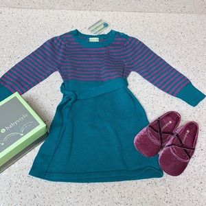 Babystyle knit dress with matching shoes